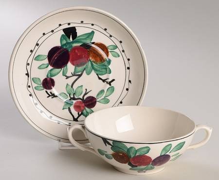 ADD4 Flat Cream Soup Bowl & Saucer Set