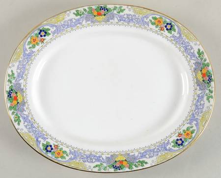 Almora (White Background) 11" Oval Serving Platter