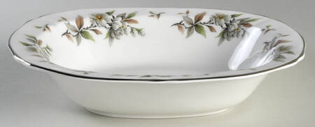 Arcadia (Platinum Trim) 9" Oval Vegetable Bowl