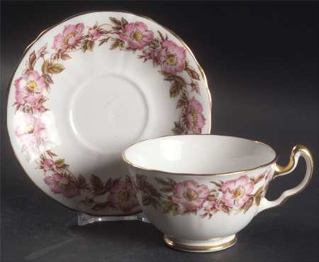 Briar Rose (Pink) Footed Cup & Saucer Set