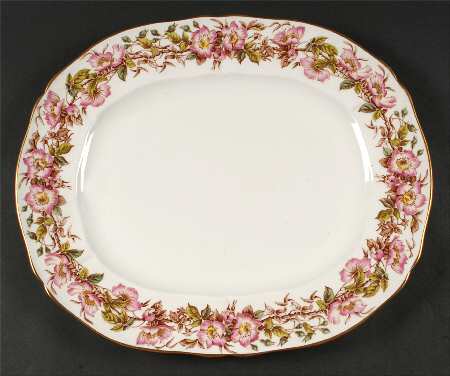 Briar Rose (Pink) 15" Oval Serving Platter