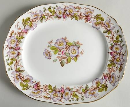 Briar Rose (Purple) 13" Oval Serving Platter