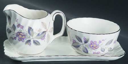 Breath of Spring Mini Creamer & Open Sugar with Tray