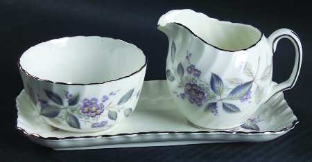 Breath of Spring Mini Creamer & Sugar with Lid & Tray