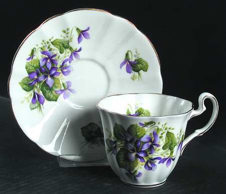 Canadian Provincial Flowers Footed Cup & Saucer Set