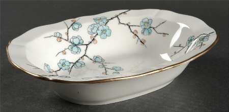 Chinese Blossom (Blue Flowers) 9" Oval Vegetable Bowl