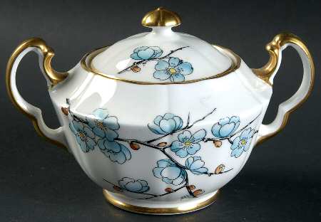 Chinese Blossom (Blue Flowers) Sugar Bowl & Lid