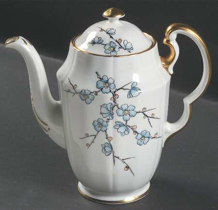 Chinese Blossom (Blue Flowers) Small Coffee Pot & Lid