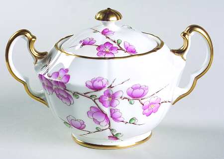 Chinese Blossom (Pink Blossoms) Sugar Bowl & Lid