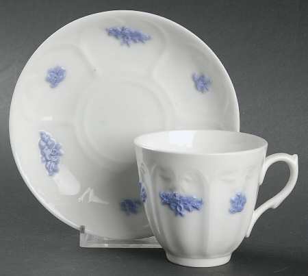 Chelsea (Smooth, Embossed) Flat Demitasse Cup & Saucer Set