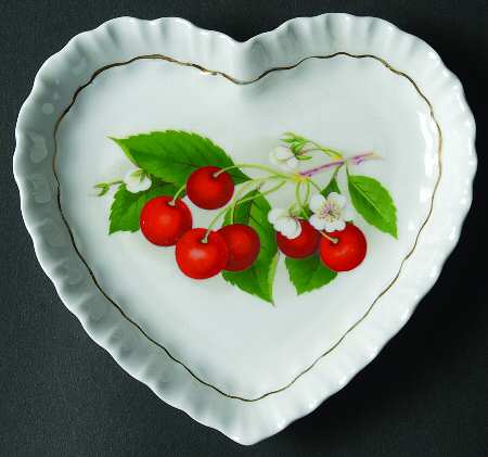 Cherry Ripe Heart Shaped Dish