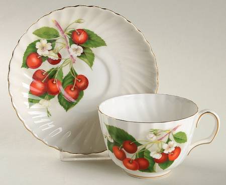 Cherry Ripe Flat Cup & Saucer Set