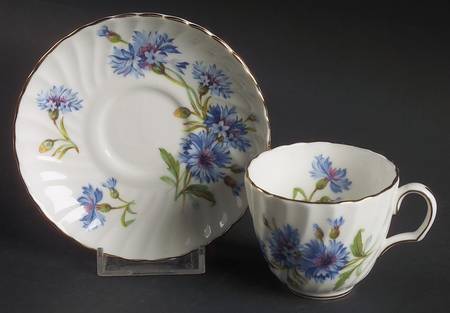 Cornflower Flat Demitasse Cup & Saucer Set