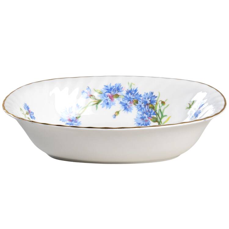 Cornflower 9" Oval Vegetable Bowl