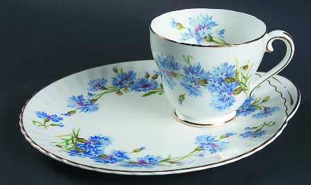 Cornflower Snack Plate & Cup Set