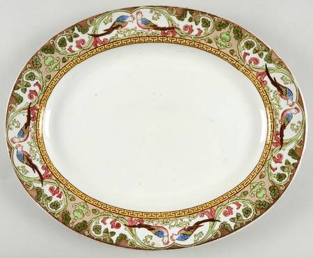 Delhi Blue Green 13" Oval Serving Platter