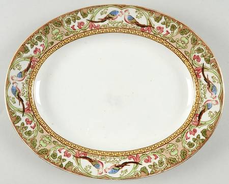 Delhi Blue Green 12" Oval Serving Platter