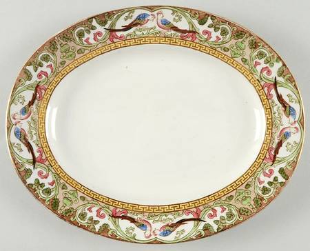Delhi Blue Green 11" Oval Serving Platter