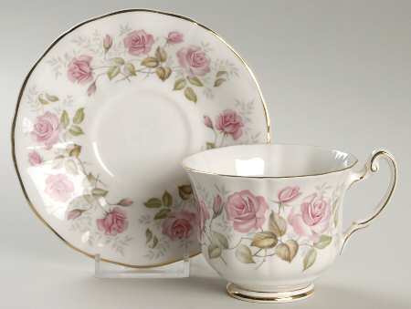 Devonshire Roses Footed Cup & Saucer Set