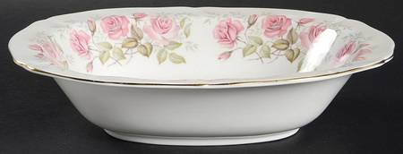 Devonshire Roses 9" Oval Vegetable Bowl