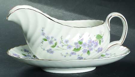 Forget Me Not-Sweet Forget Me Not Gravy Boat & Underplate