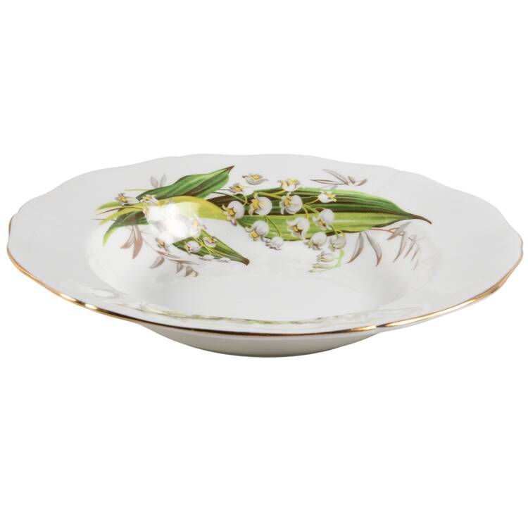 Lily of The Valley Rim Soup Bowl