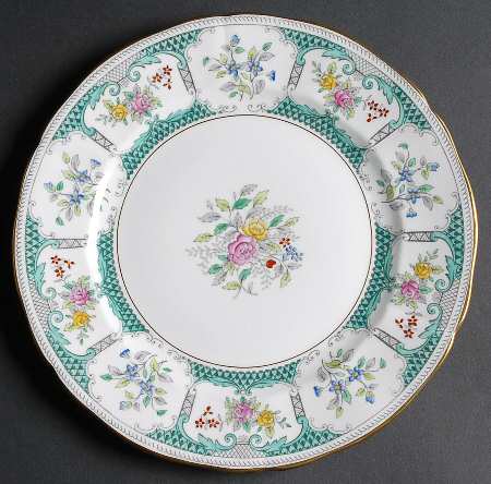 Lowestoft Aqua Green Dinner Plate