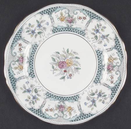Lowestoft Aqua Green Salad Plate