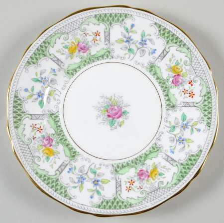 Lowestoft Light Green Bread & Butter Plate