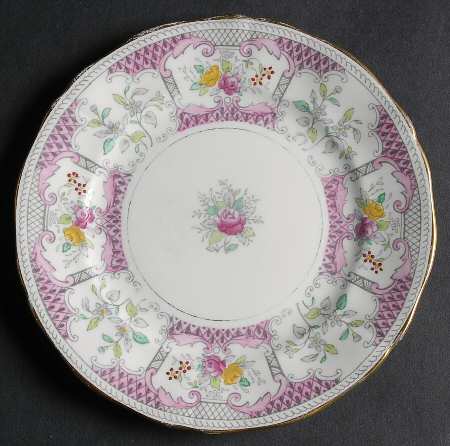 Lowestoft Pink Bread & Butter Plate