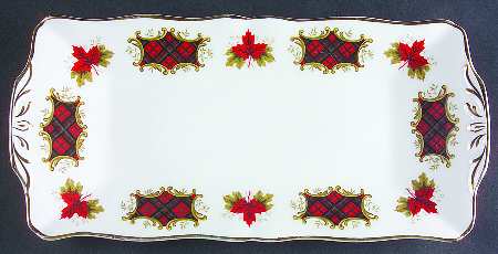 Maple Leaf Tartan Tray for Creamer & Sugar with Lid
