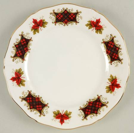 Maple Leaf Tartan Salad Plate