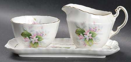 Mayflower Mini Creamer & Open Sugar with Tray