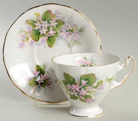 Mayflower Footed Cup & Saucer Set