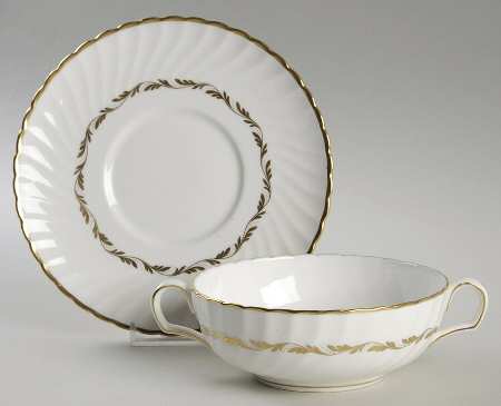 Orleans Flat Cream Soup Bowl & Saucer Set