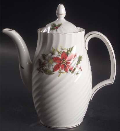 Poinsettia Mini Coffee Pot & Lid