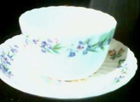 Rosemary Flat Cup & Saucer Set