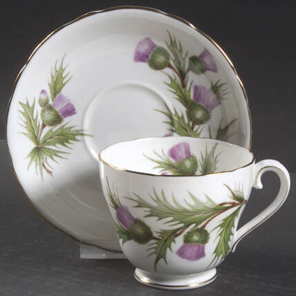 Thistle (Scalloped) Footed Cup & Saucer Set