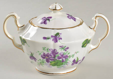 Violet Sugar Bowl & Lid
