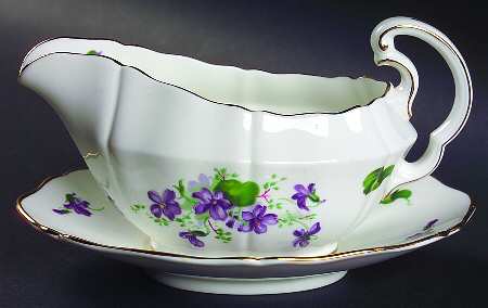 Violet Gravy Boat & Underplate