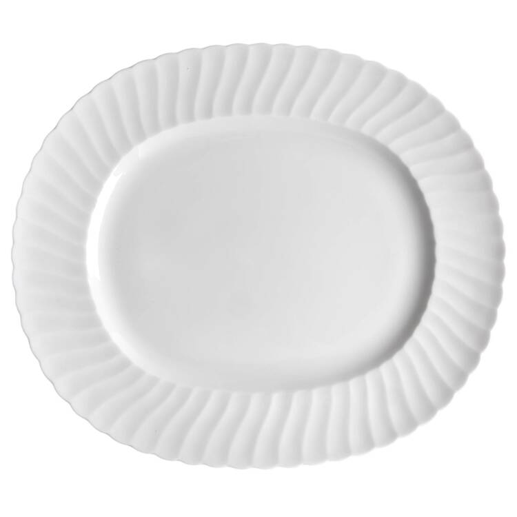 White Fife 13" Oval Serving Platter