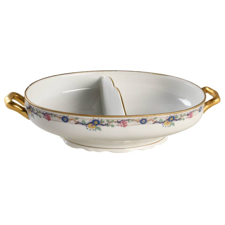 AHR1 Oval Covered Divided Vegetable No Lid
