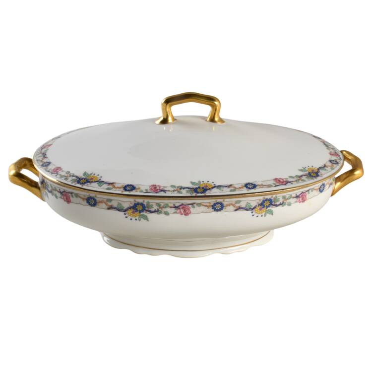 AHR1 Oval Covered Divided Vegetable