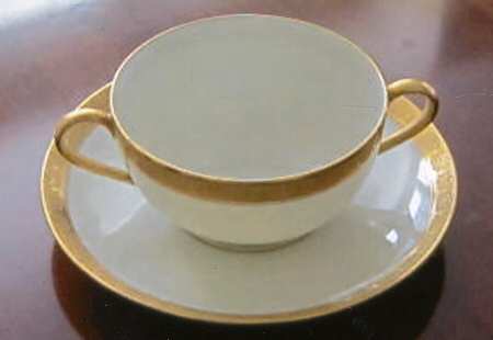 AHR198 Flat Cream Soup Bowl & Saucer Set