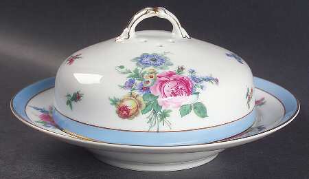 AHR41 Blue Round Covered Butter