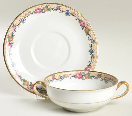 AHR5 Flat Cream Soup Bowl & Saucer Set by Charles Ahrenfeldt