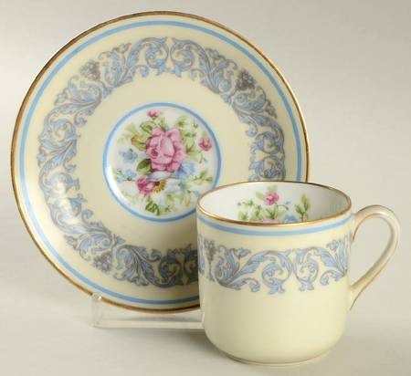 Arlesienne Flat Demitasse Cup & Saucer Set