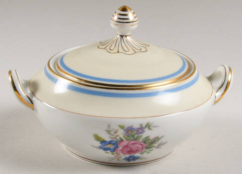 Bouquet of France Sugar Bowl & Lid