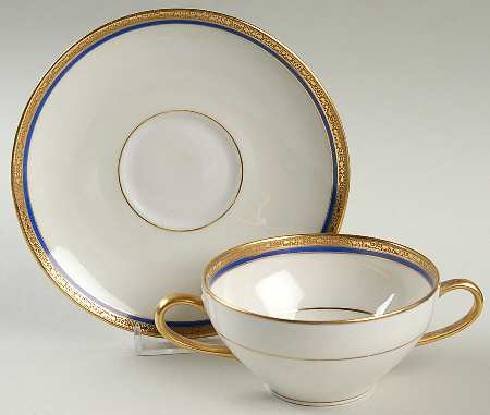 Crouville Flat Bouillon Cup & Saucer