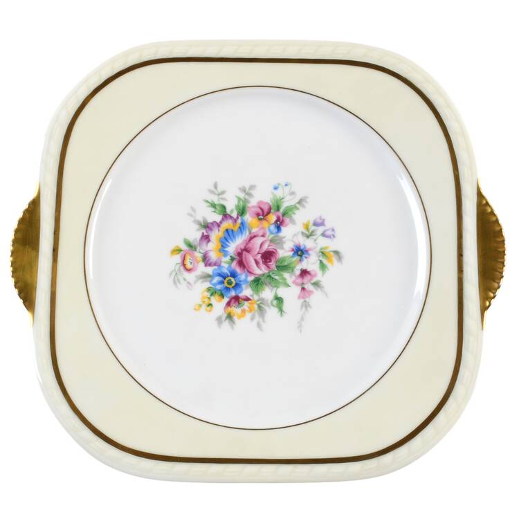 Versailles Square Handled Cake Plate
